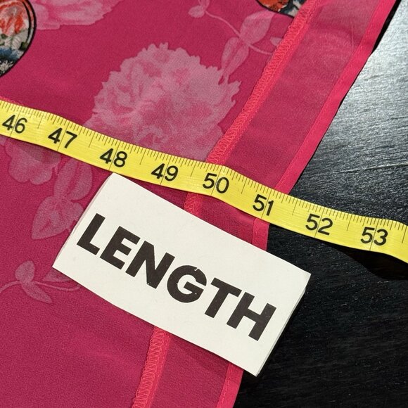 Torrid Open Kimono Womens Size 4X Pink Chiffon Gothic Skull Grunge Cardigan - Picture 11 of 11